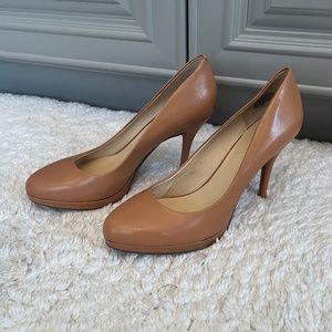 Nude Nine West pump high heel 8